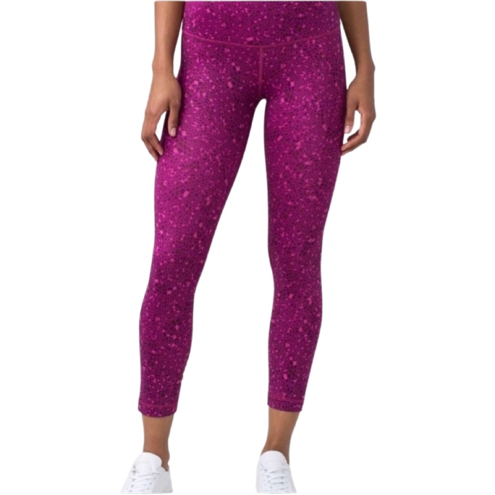 Lululemon Athletica Leggings High Times Paradise Geo Regal Plum Size 6